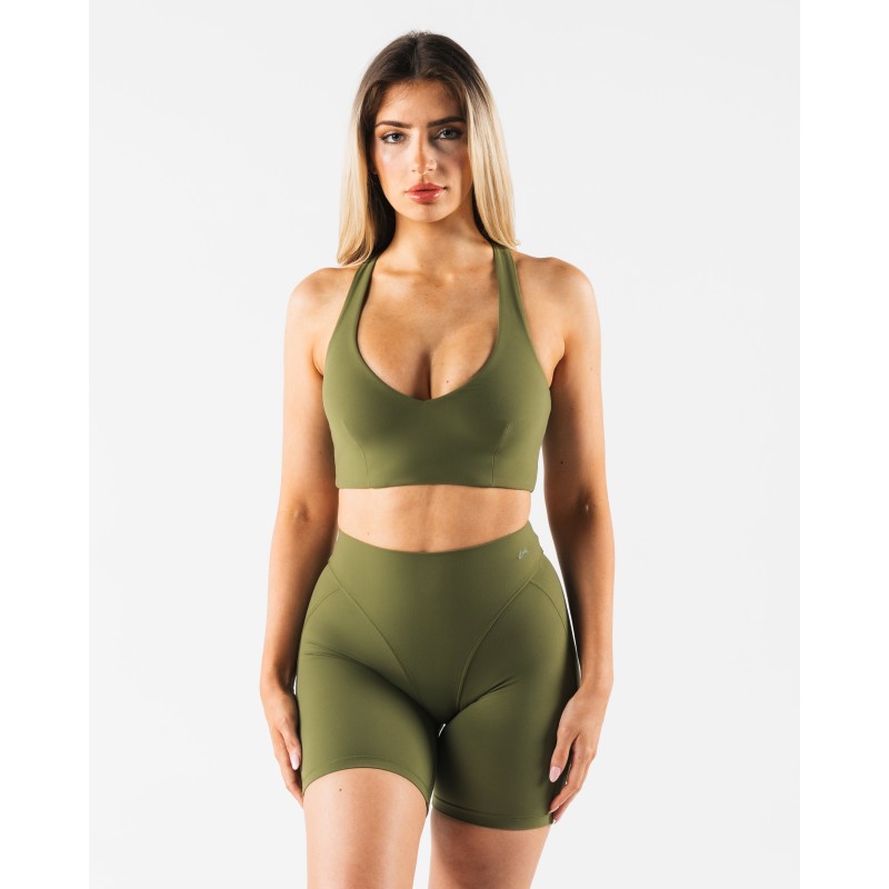 Must-Have Tenacity Deep V Cady Bra - Verbena - Green Available for Immediate Shipping