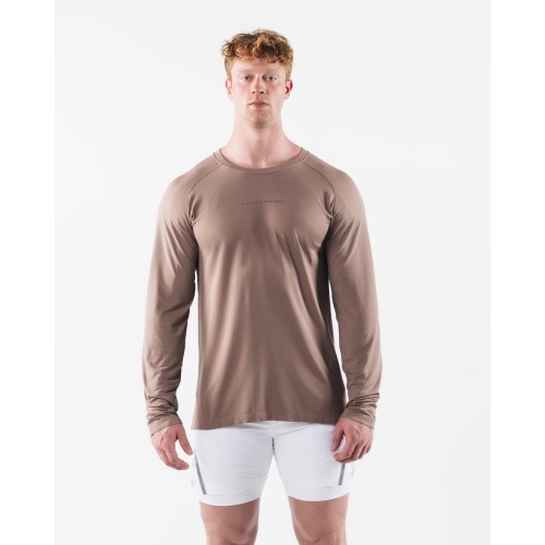 Must-Have AA Airtech LS Tee - Creamy Beige - Brown Available for Immediate Shipping