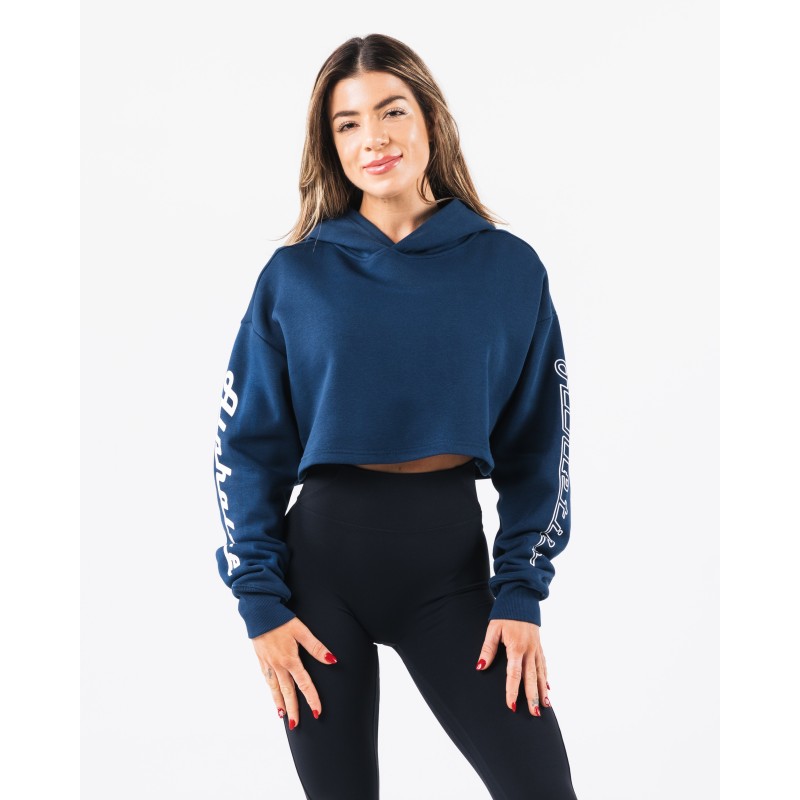 Must-Have Trilogy Crop Hoodie - Denim - Blue Just In