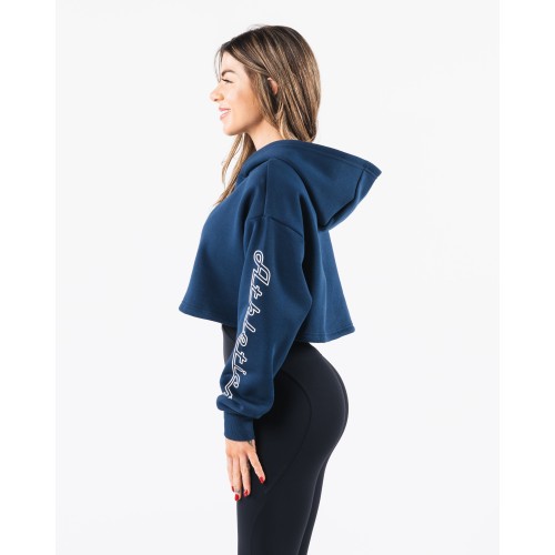 Must-Have Trilogy Crop Hoodie - Denim - Blue Just In