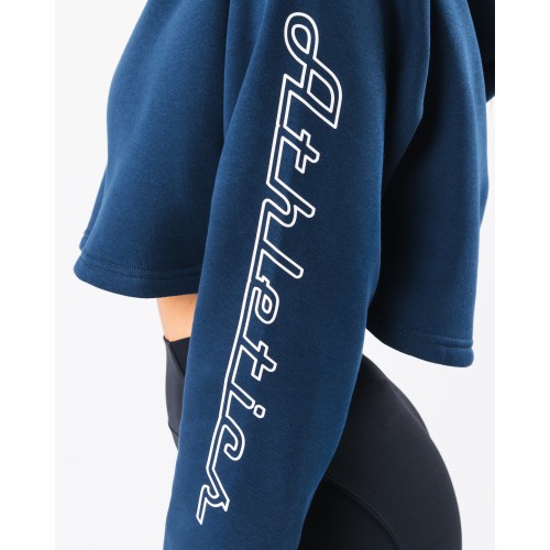 Must-Have Trilogy Crop Hoodie - Denim - Blue Just In