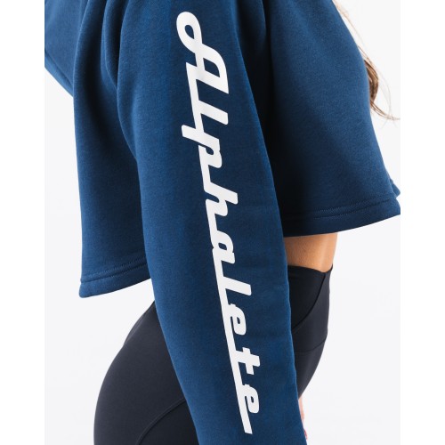 Must-Have Trilogy Crop Hoodie - Denim - Blue Just In