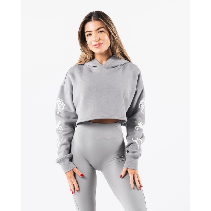 Must-Have Trilogy Crop Hoodie - Grey New Collection