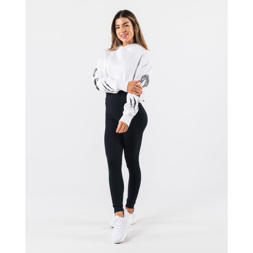 Must-Have Trilogy Crop Hoodie - White Available for Immediate Shipping