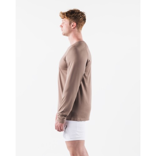 Must-Have AA Airtech LS Tee - Creamy Beige - Brown Available for Immediate Shipping