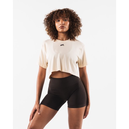 Must-Have Wolf Head Airtech SS Crop - Beige - Brown New Release