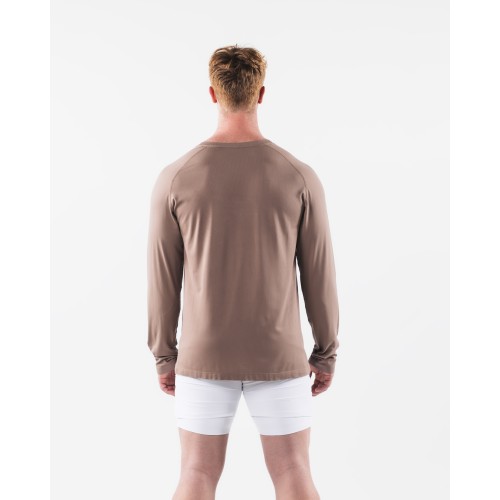 Must-Have AA Airtech LS Tee - Creamy Beige - Brown Available for Immediate Shipping