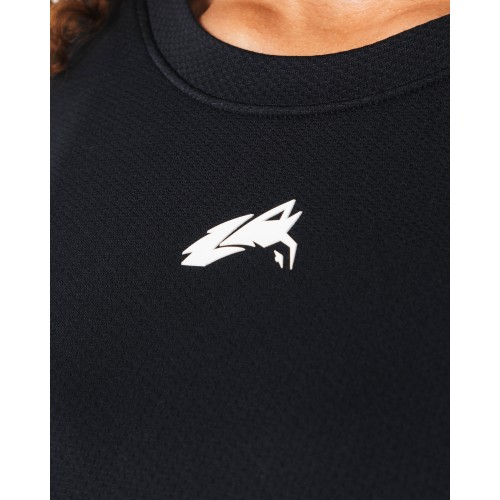 Must-Have Wolf Head Airtech SS Crop - Black Ready for Shipment