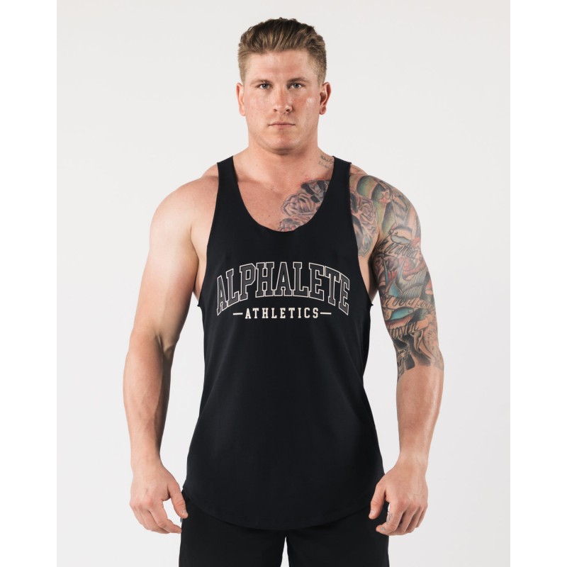 Must-Have AA Raw Cut Tank - Black On Hand Now