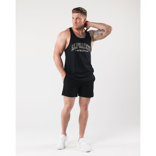 Must-Have AA Raw Cut Tank - Black On Hand Now