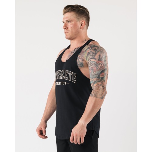 Must-Have AA Raw Cut Tank - Black On Hand Now