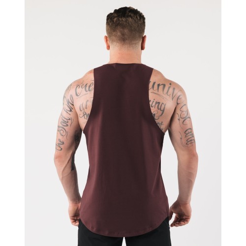 Must-Have AA Raw Cut Tank - Sangria - Red Limited Stock