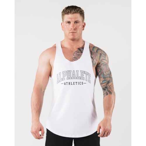 Must-Have AA Raw Cut Tank - White Immediate Availability