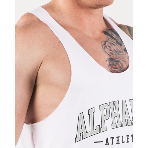 Must-Have AA Raw Cut Tank - White Immediate Availability