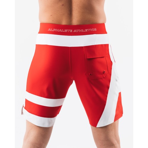 Must-Have Aztec Boardshort - Crimson Coin - Red On Hand Now