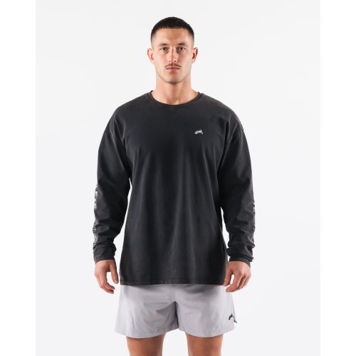 Must-Have Breathe More LS Tee - Washed Black Latest Edition