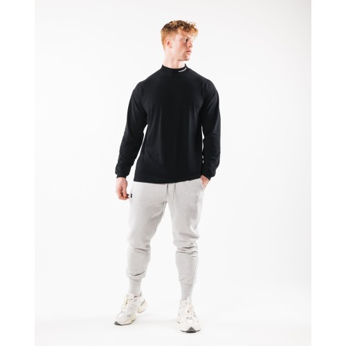 Must-Have Brushed Core Mock Neck LS - Black Immediate Availability