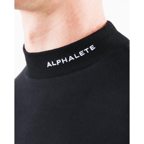 Must-Have Brushed Core Mock Neck LS - Black Immediate Availability