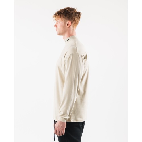 Must-Have Brushed Core Mock Neck LS - Sea Shell - Brown Available Now