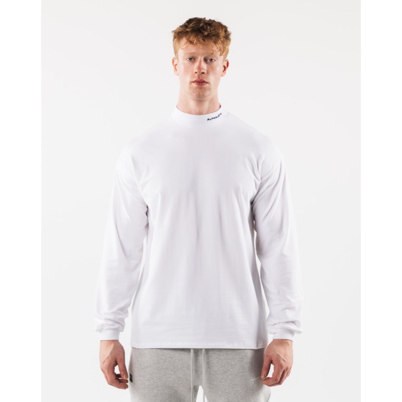 Must-Have Brushed Core Mock Neck LS - White Hot New Item