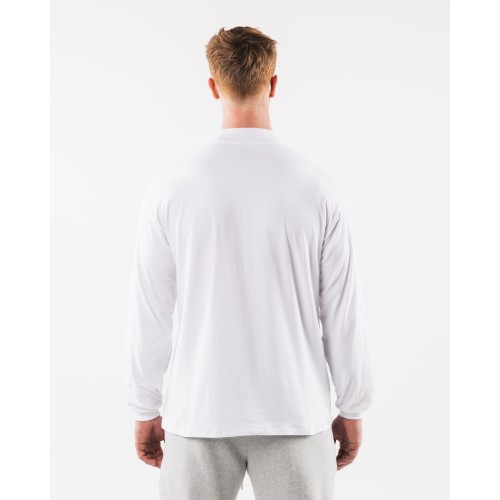 Must-Have Brushed Core Mock Neck LS - White Hot New Item